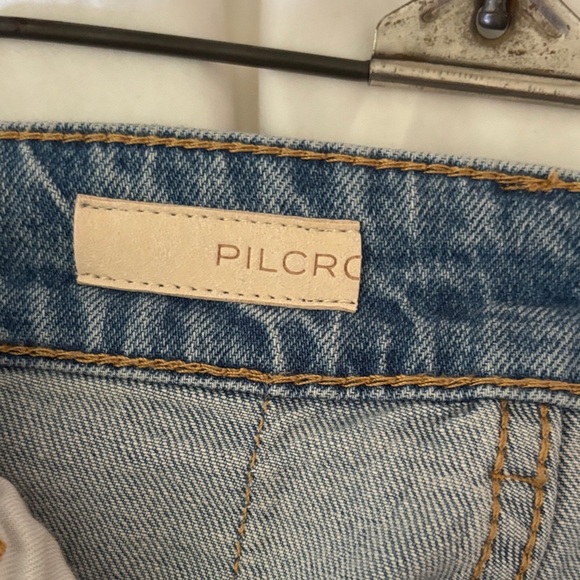 Anthropologie Patchwork Denim Shorts - Blue and Pink Pilcro - Picture 5 of 5